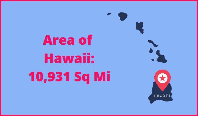 Area of Hawaii compared to Mississippi