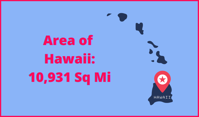 Area of Hawaii compared to North Carolina