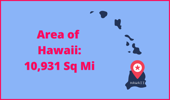 Area of Hawaii compared to South Carolina