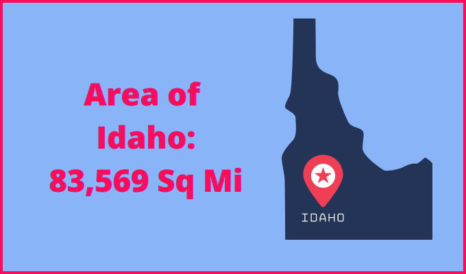 Area of Idaho compared to Massachusetts