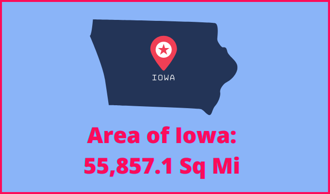 Area of Iowa compared to Utah