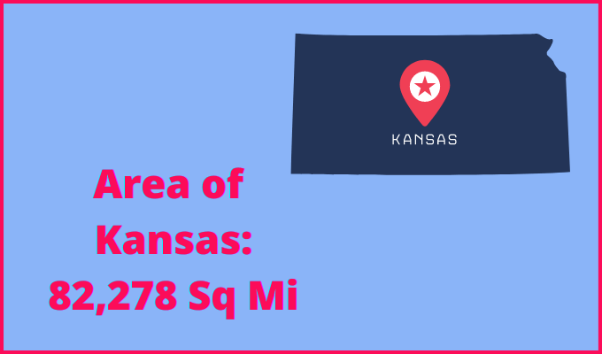 Area of Kansas compared to Rhode Island