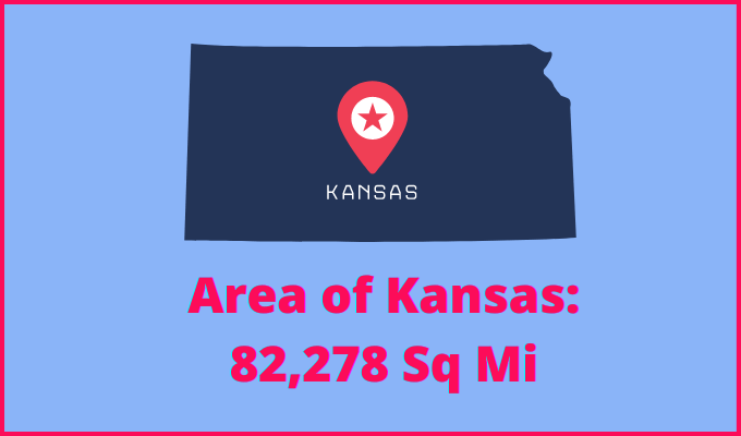 Area of Kansas compared to West Virginia