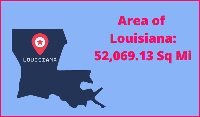 Area of Louisiana compared to Florida