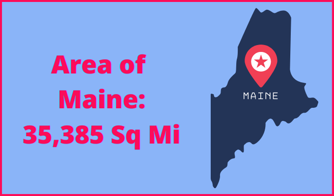 Area of Maine compared to Connecticut