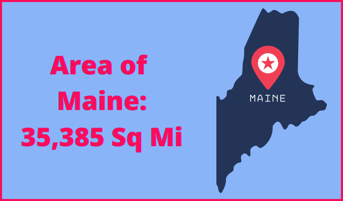 Area of Maine compared to Indiana