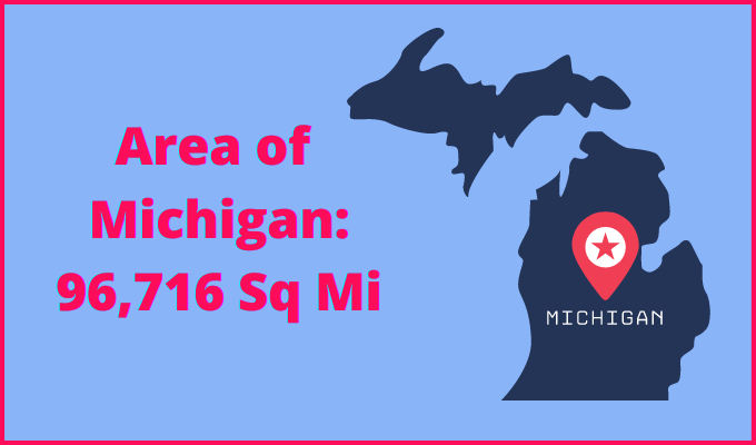 Area of Michigan compared to Florida