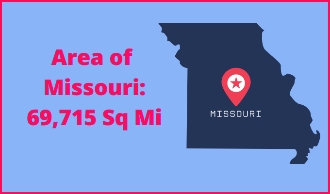 Area of Missouri compared to Delaware