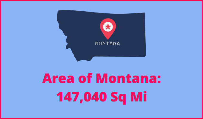 Area of Montana compared to Delaware