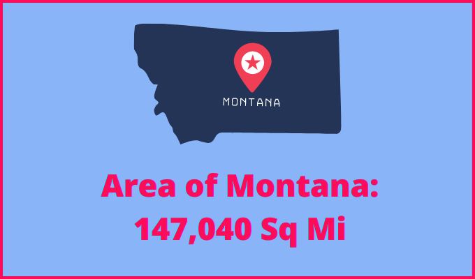 Area of Montana compared to Idaho