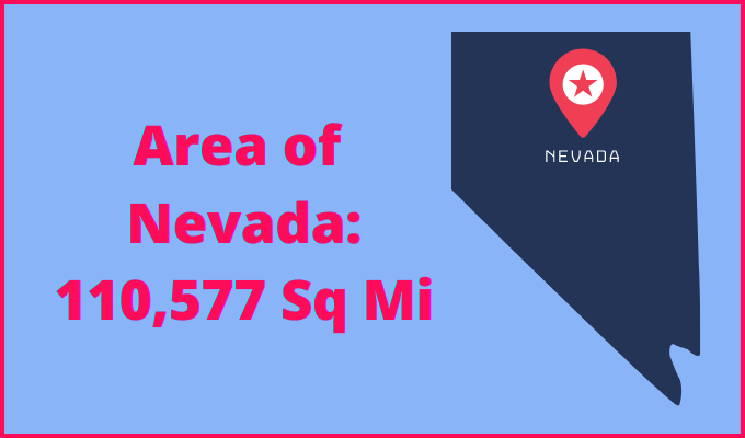 Area of Nevada compared to Delaware