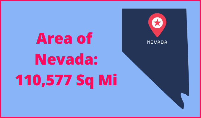 Area of Nevada compared to Iowa
