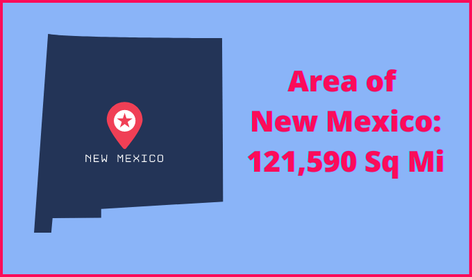 Area of New Mexico compared to Delaware