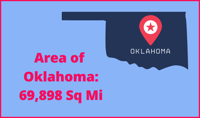 Area of Oklahoma compared to Connecticut