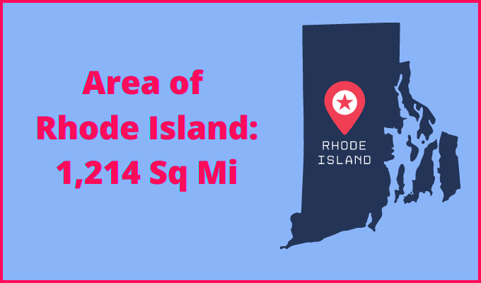 Area of Rhode Island compared to California