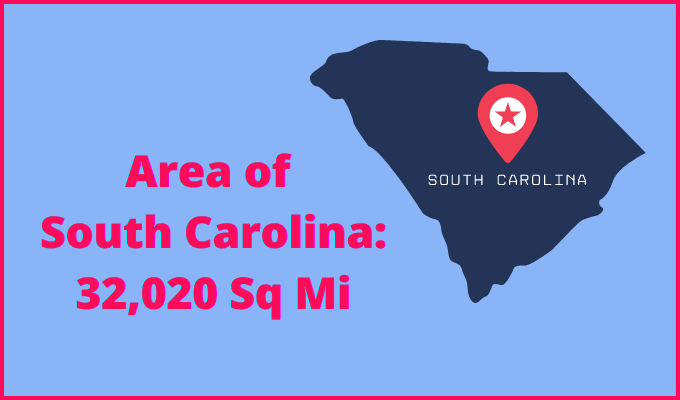 Area of South Carolina compared to California