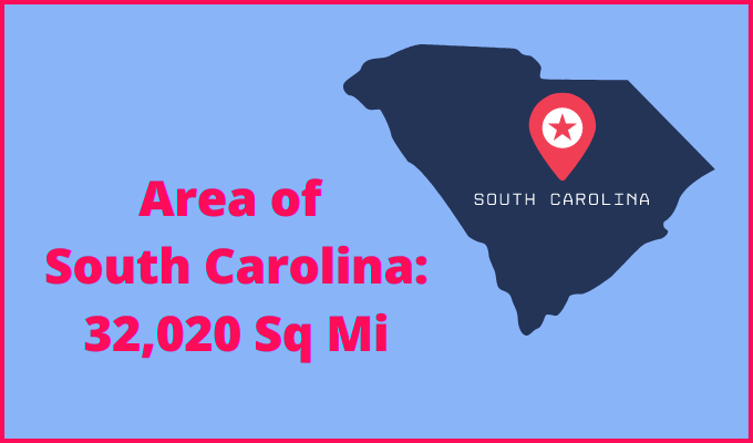 Area of South Carolina compared to Delaware