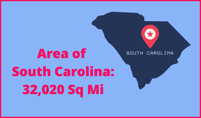 Area of South Carolina compared to Georgia