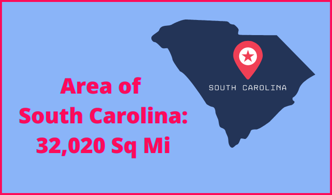Area of South Carolina compared to Hawaii