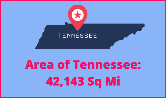 Area of Tennessee compared to Illinois