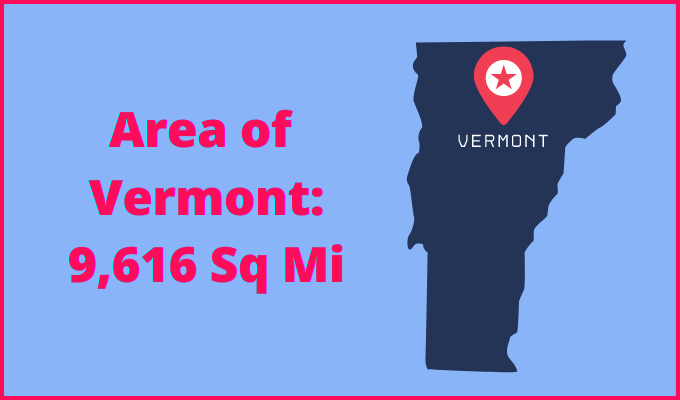 Area of Vermont compared to Georgia