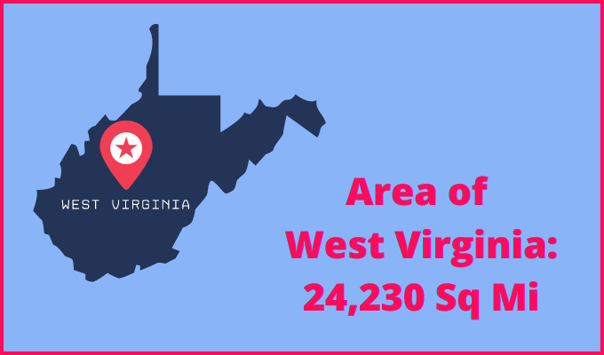 Area of West Virginia compared to Idaho