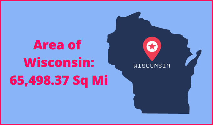 Area of Wisconsin compared to Delaware