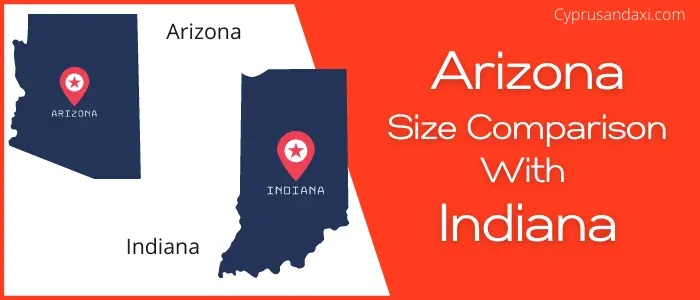 Is Arizona bigger than Indiana