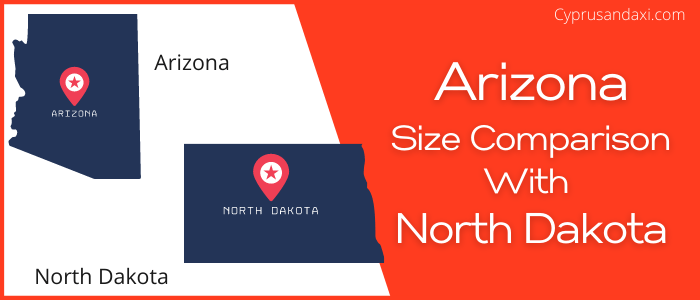 Is Arizona bigger than North Dakota