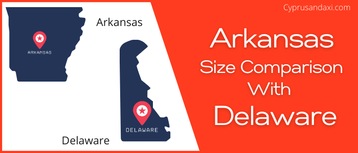 Is Arkansas bigger than Delaware