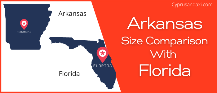 Is Arkansas bigger than Florida