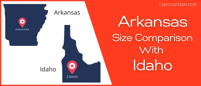 Is Arkansas bigger than Idaho