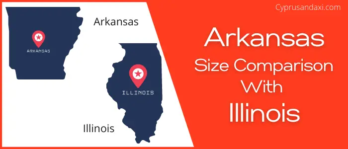 Is Arkansas bigger than Illinois
