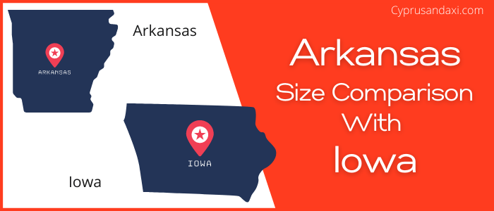 Is Arkansas bigger than Iowa