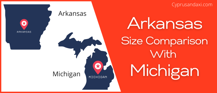 Is Arkansas bigger than Michigan