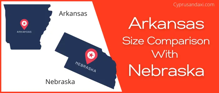 Is Arkansas bigger than Nebraska