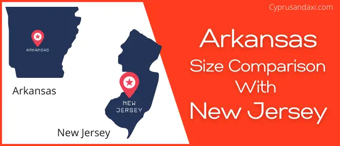 Is Arkansas bigger than New Jersey