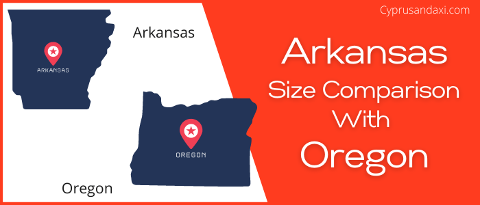 Is Arkansas bigger than Oregon