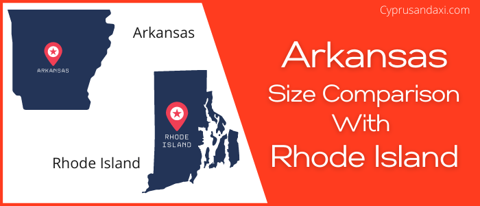 Is Arkansas bigger than Rhode Island