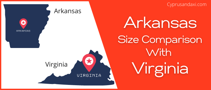 Is Arkansas bigger than Virginia