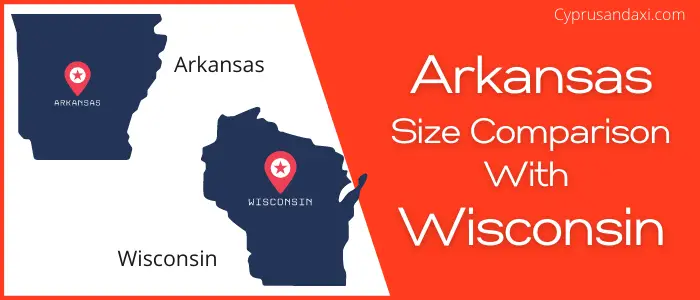 Is Arkansas bigger than Wisconsin