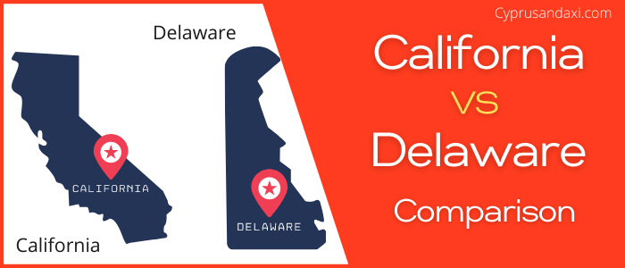 Is California bigger than Delaware