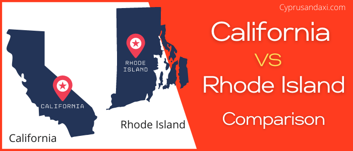 Is California bigger than Rhode Island