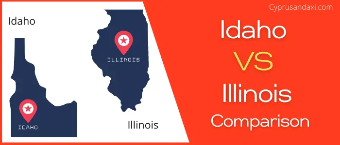 Is Idaho bigger than Illinois