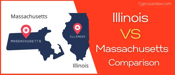 Is Illinois bigger than Massachusetts