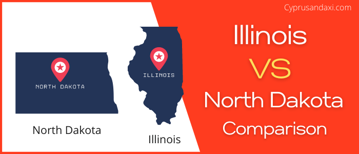 Is Illinois bigger than North Dakota