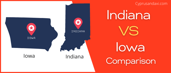 Is Indiana bigger than Iowa