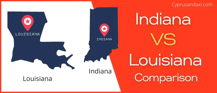 Is Indiana bigger than Louisiana