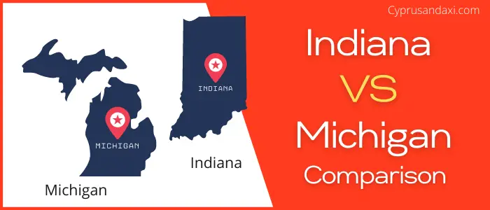 Is Indiana bigger than Michigan
