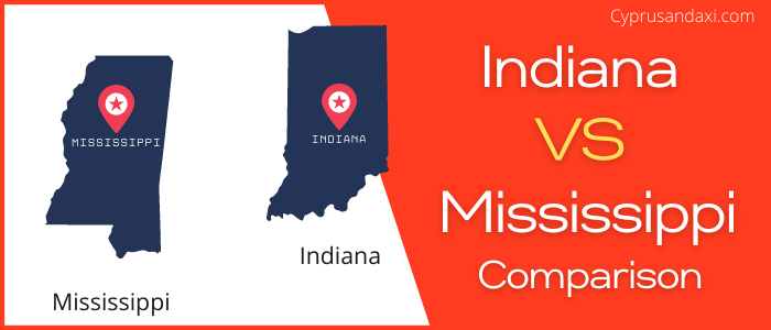 Is Indiana bigger than Mississippi